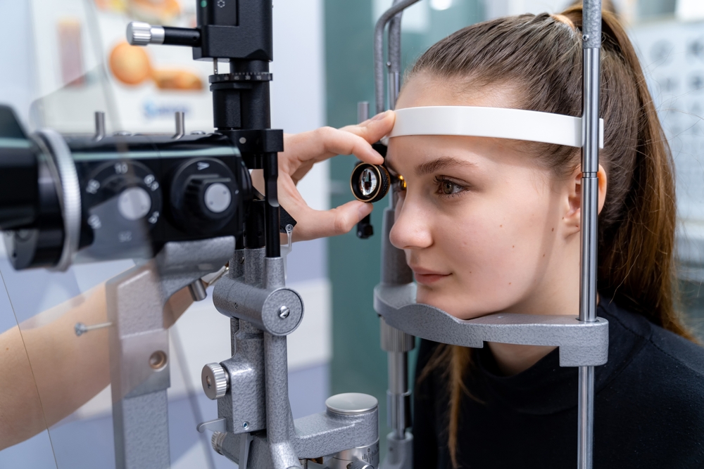 Woman having an eye examination - Eye Exams in Grand Rapids MI